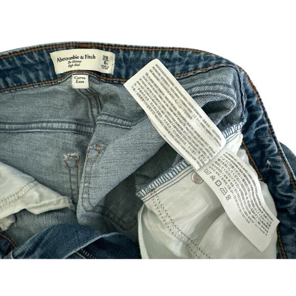 Abercrombie & Fitch Jeans Curve Love The Skinny High Rise Jeans Women's Size 28 - Picture 8 of 8
